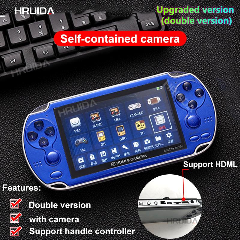 Портативная игровая консоль 8 Гб, портативная камера с цветным экраном 4,3 дюйма, портативный игровой плеер, игровые приставки с двойным джойстиком, 10000+ игр