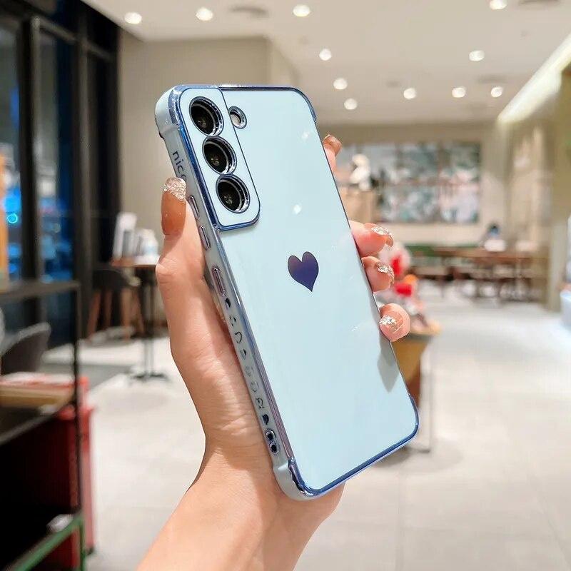 Роскошный чехол с покрытием для Samsung Galaxy A52 A53 A13 S23 S22 Ultra S21 FE S20 A54 A52S Ударопрочный Боковой узор Силиконовый Мягкий чехол
