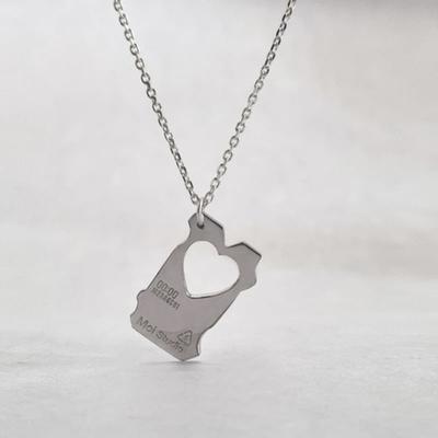 MOI studio Серебряное ожерелье-зажим для хлеба