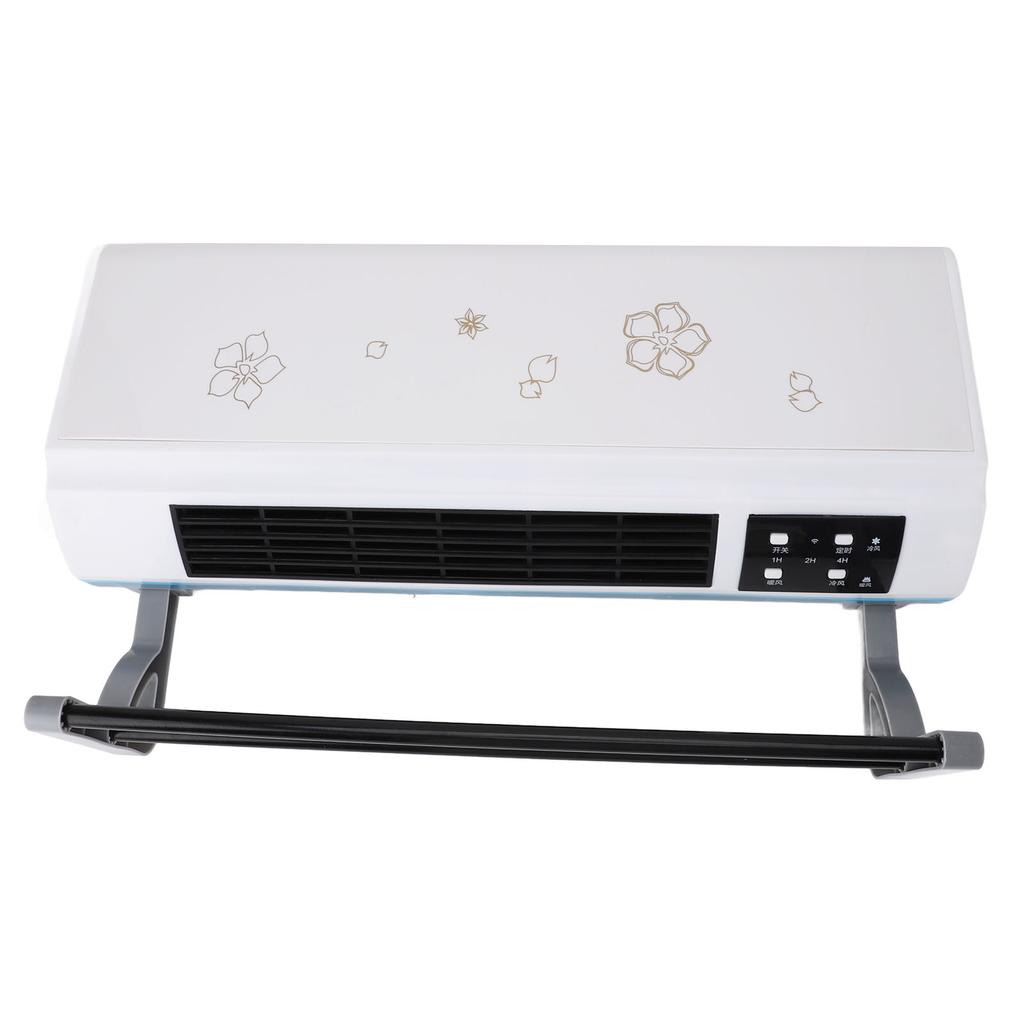 Electric Space Heater with Remote Wall Mounted Heater Fan Combo PTC Ceramic Heating Auto Thermostat