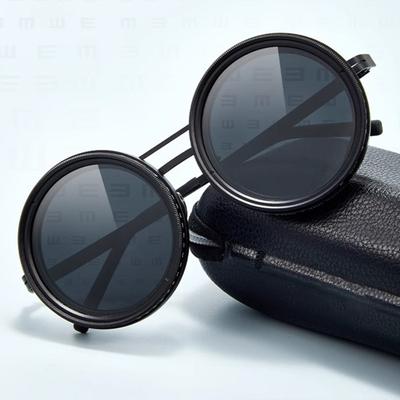 Круглые поляризованные очки 1-9 передач регулируемые солнцезащитные очки с линзами ND-фильтра ретро очки ручной работы для мужчин и женщин
