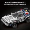 1:24 Classic Movie Racing Car Building Blocks MOC Model Sport Cars Toys Back Future Bricks Vehicle Festival Gifts for Boys Kids