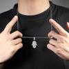 THE BLING KING Full Iced Out  Bling Cubic Zirconia Hamsa Hand Pendant Necklace Tennis Chain Luxury Hiphop Jewelry For Gift