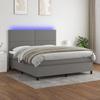 VidaXL Slat Bed Base with Mattress and LED, Upholstered Bed, Double Bed, Adult Bedroom Interior Bed, 3134806