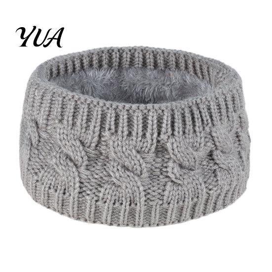 Faux Fur Headband for Winter Knitted Women, Soft Fleece Lined Thermal Hair Running Gear Women Band, Thickened Plush Ear Warmer Cold Weather