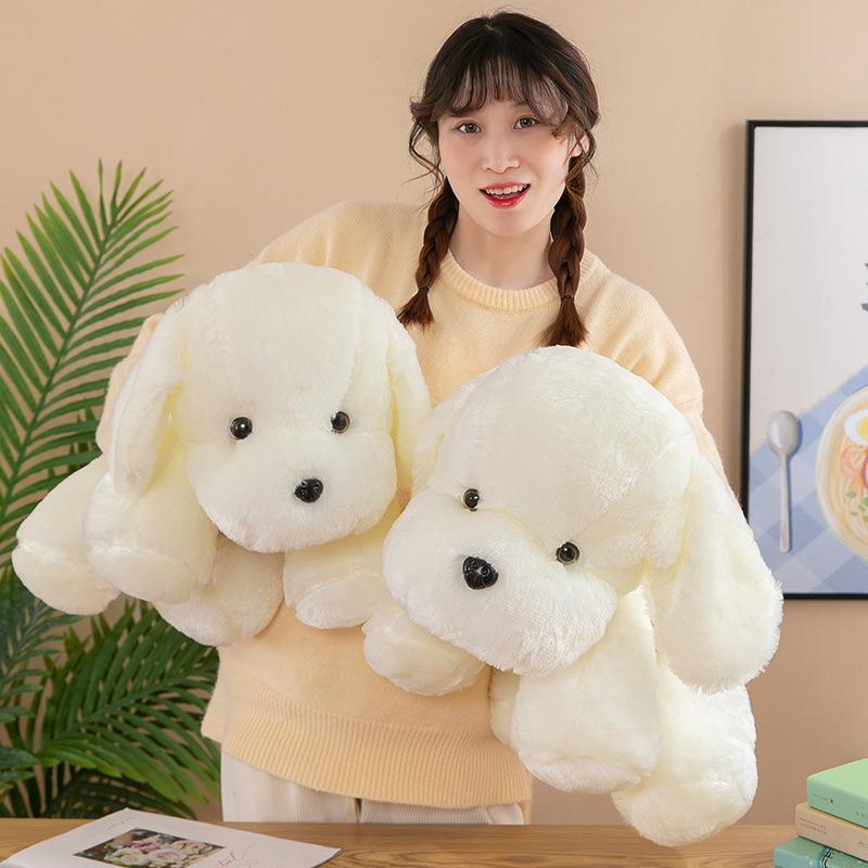 Cute White Plush Dog Pillow Stuffed Animal Soft Scented Plush Toy Birthday Gift for Girls