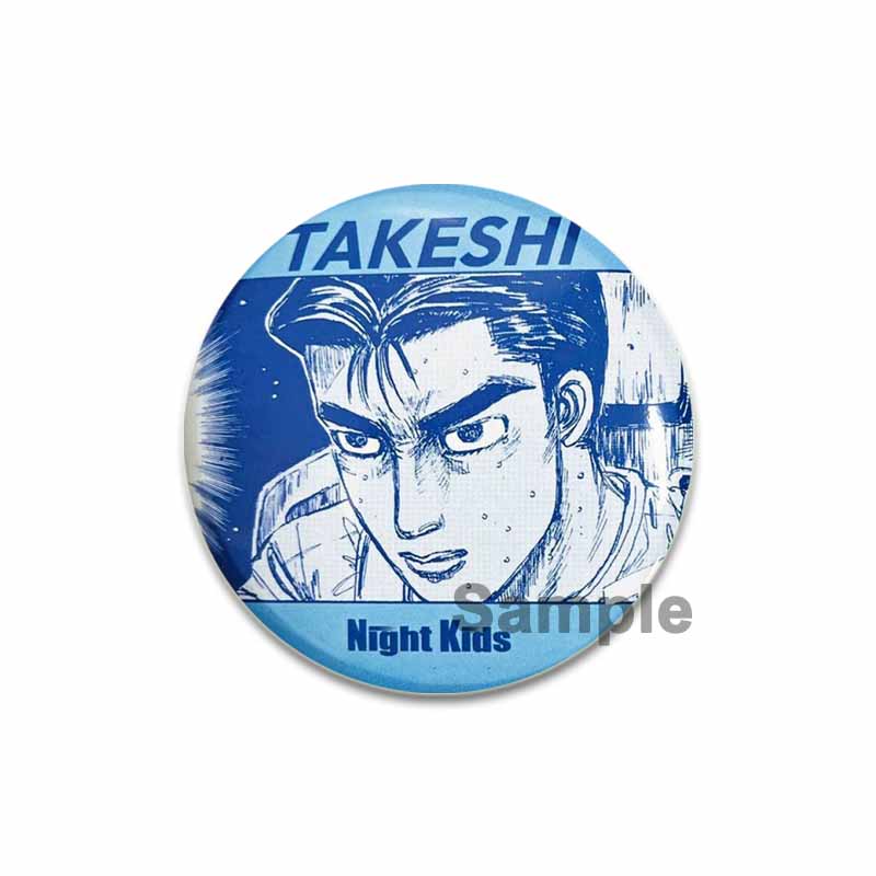 32/44/58MM Initial D Anime Enamel Pins for Clothes Bag Decor Round Cartoon Brooches On Backpack Racing Badge Jewelry Gift Accessory