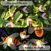 22M 200LED Solar Bee String Lights Outdoor Fairy Lights with 8 Modes Waterproof Solar Powered for Patio Yard Christmas Decor 606