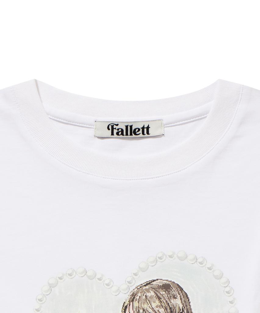 FALLETT [Fallett X Bakijoo] Укороченная футболка с коротким рукавом Hype Girl Белая