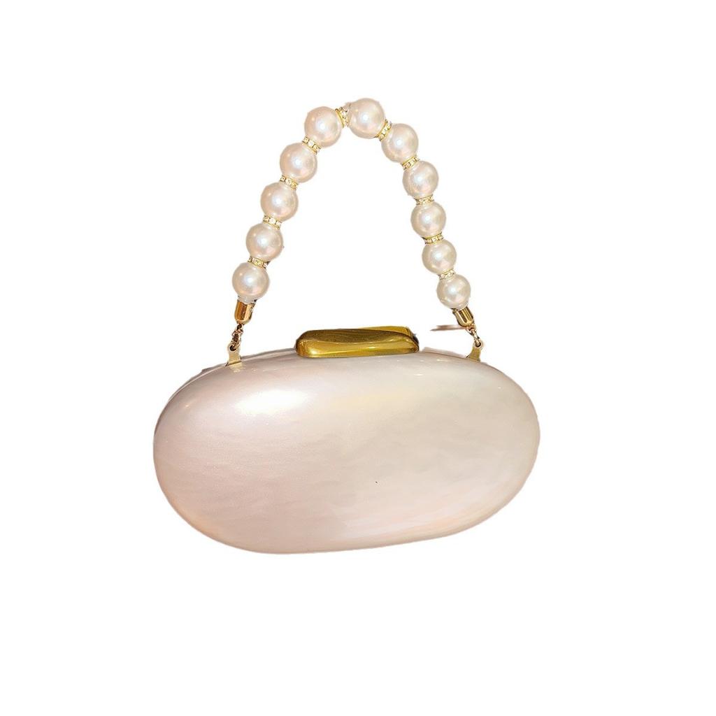 Женская сумка-клатч из акрила особой формы, премиум-сумка на запястье с жемчугом и сумкой на плечо