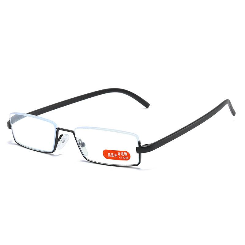 Очки для коррекции зрения Очки металлические унисекс очки для чтения полуоправа женские TR90 анти-синий свет с футляром мужские +1 +1.5 +2.0 +2.5 +3.0 +3.5 +4.0