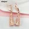 SIMJOO модные серьги из розового золота с винтажными подвесками с цветочным вырезом и вырезом