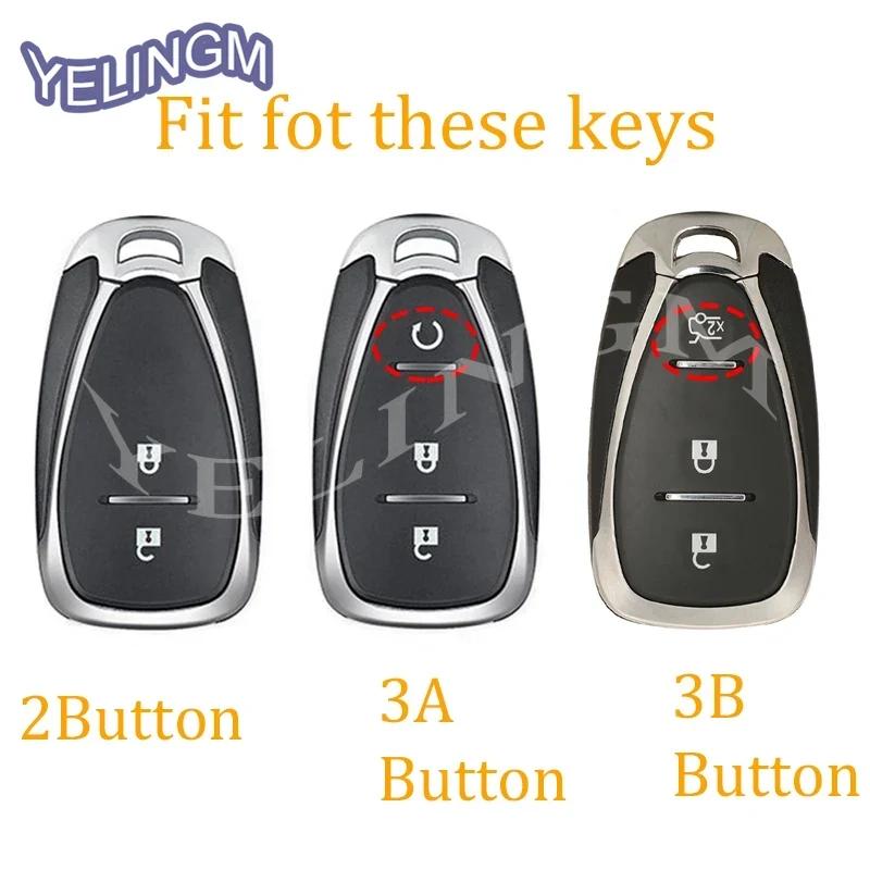 AABHK1 2/3 Buttons Remote Smart Key Case for Chevrolet Spark Camaro Volt Bolt Trax Malibu Cruze TPU Car Key Shell Keychain Auto Cover
