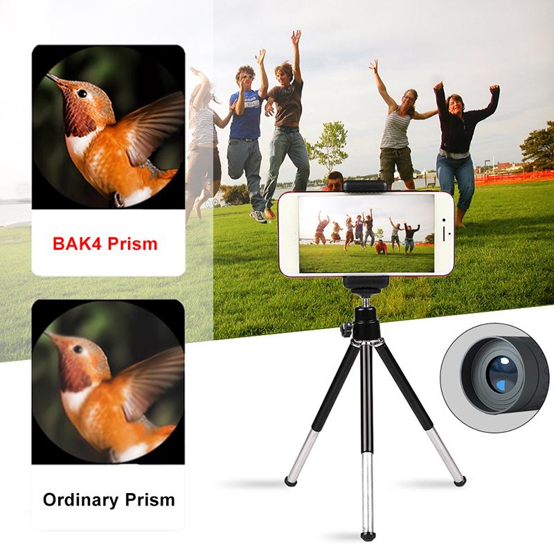 2000x24 HD монокулярный телескоп мини-портативный с высоким увеличением открытый ночного видения с держателем открытый кемпинг охота наблюдения за птицами телескопы