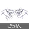 2Pcs Metal Hollow Style Tyrannosaurus Rex Totem Badge Dinosaur Head Emblem Stickers For TRX    Raptor Accessories