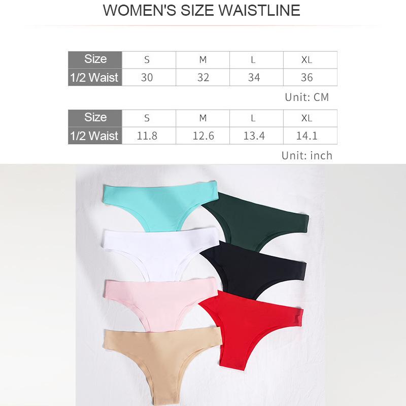 Женские Весенние и Летние Сексуальные Прозрачные Без Следов Ледяной Шелк Полуоблегающие Низкой Посадки Треугольные Трусы