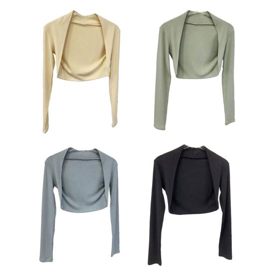 Yousheng Солнцезащитная одежда, однотонная, с длинным рукавом, облегающая, солнцезащитная куртка, универсальный однотонный костюм для танцев и йоги