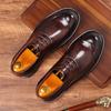 Season Business Dress Leather Shoes Men'S Leather Casual Men'S Shoes Big Head Platform Real Cowhide Commuter Shoes