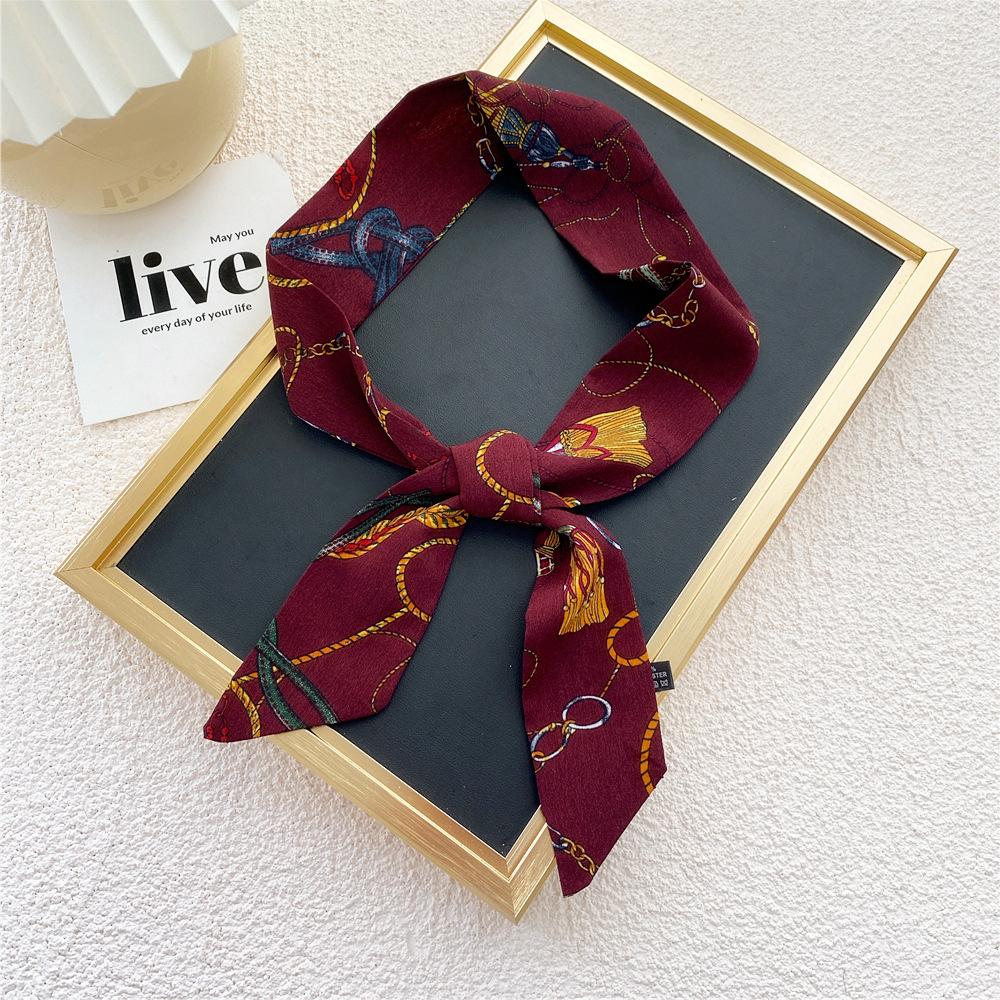 New Scarves Silk Scarves Women'S Spring And Autumn Season Long Decorative Professional Scarves Summer Thin Styles Paired With Shirts Stylish
