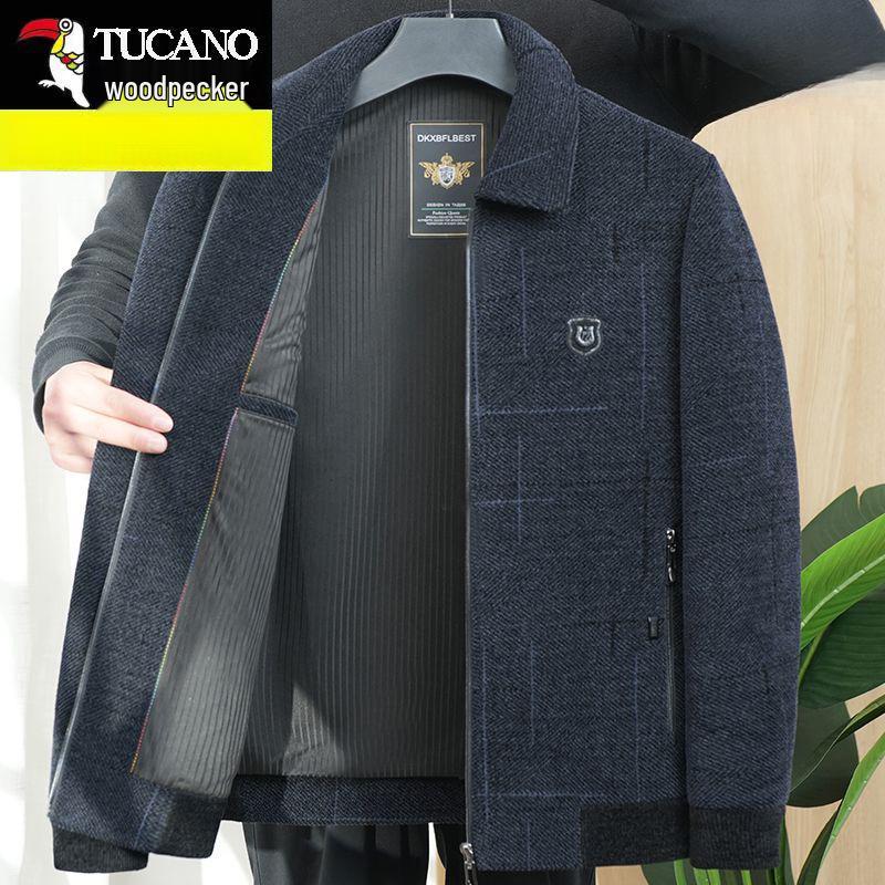 Мужская демисезонная повседневная деловая куртка Woodpecker 2025 для отцов среднего и пожилого возраста