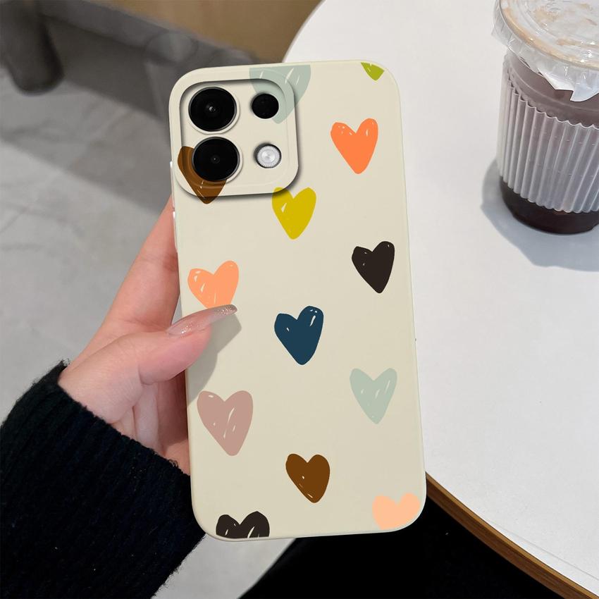 Для Oppo K12 A5 A5X Realme 5 6 7 8 9 10 Pro Plus чехол для телефона Pretty Love Heart Pattern Мягкий силиконовый улучшенный защитный чехол от падения для Oppo Shell
