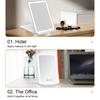 1 Set Makeup Mirror Stepless Dimming 10X Magnification Tricolor Light USB Charging Automatic Power Off Foldable Vanity Mirror Dormitory Supply