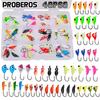 Luminous Lead Head Hook Set - Micro Jigging & Ice Fishing, 48 Pcs