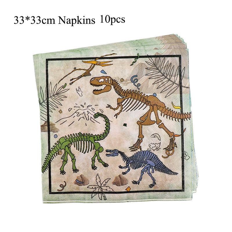 Археологическая тематика окаменелости динозавра Декорации для вечеринки по случаю дня рождения Одноразовая посуда Бумажные тарелки Воздушные шары Товары для детского праздника