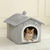 Foldable Pet House Removable Washable Cat House Puppy Cave Sofa Pet Bed House for Extra Small Dogs and Small and Medium Cats
