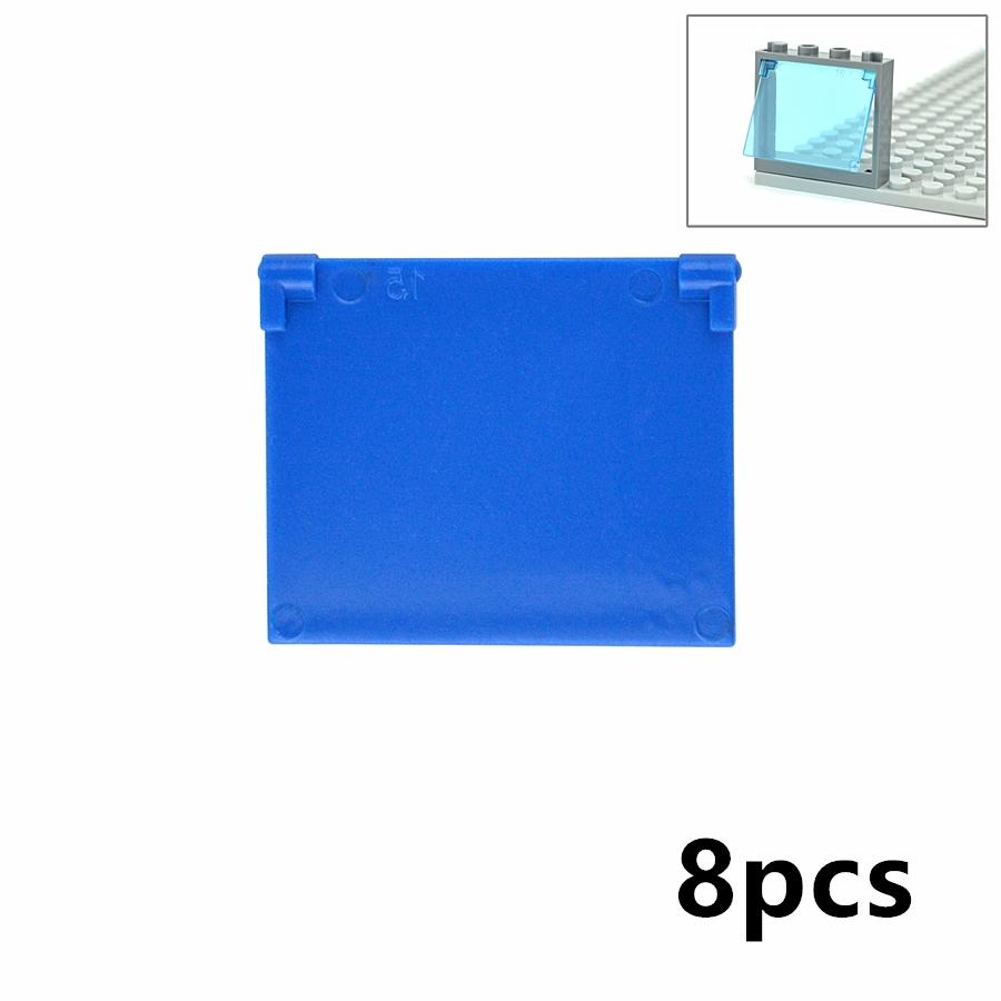 City Window Building Up Cubes Custom Build House Door Frame Glass Bricks Parts Fits 60594 60616 60621 60596 MOC Educational Tool Parts Fo
