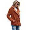 Plush Jacket, Lapel, Loose Fit, Woolen Sweater, Women's Casual Jacket