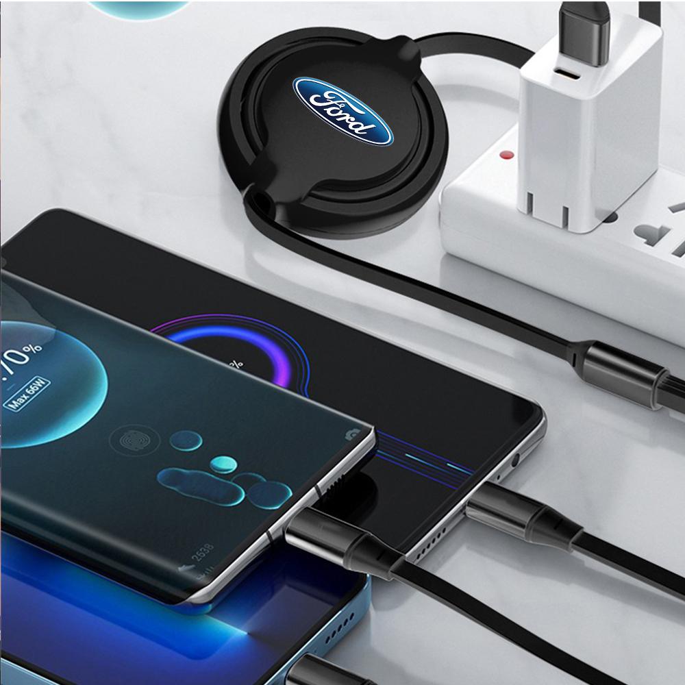 ZDO1 Многофункциональный Быстрозаряжающийся Зарядный Кабель USB Дата-кабель Центральная Крышка Для Ford Mustang FOCUS Fiesta Ranger Focus Kuga Fusion