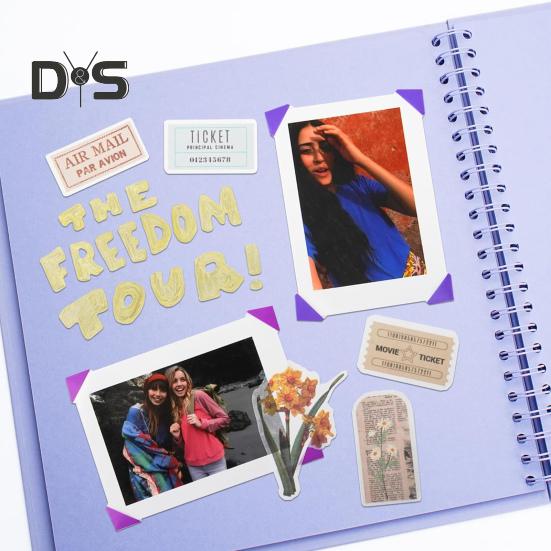 7-дюймовый альбом для вырезок, фотоальбом, 40 страниц, двухпроволочный переплет, сделай сам, твердая обложка, спираль, свадебное путешествие, детский душ, детская семейная юбилейная фотография