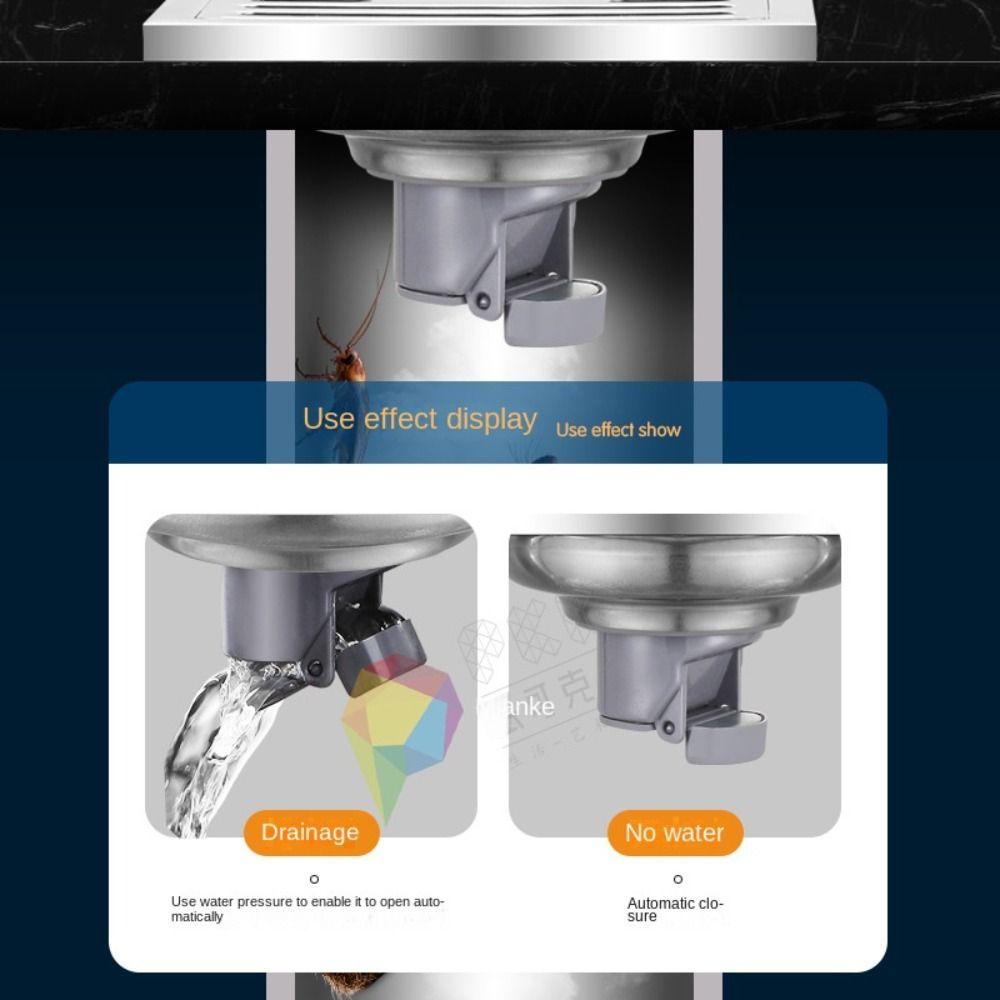 Stainless Steel Floor Drain Square Floor Cover Anti-odor Filter Core Shower