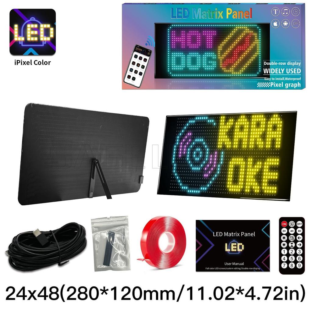 Декор комнаты Рамка Управление через приложение LED Пиксельная матрица Bluetooth Дисплей 24x48 32x64 RGB Цифровая панель лампы DIY Художественный дисплей Игры Аниме