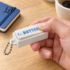 Fidget Keychains for Bags 3D Printed Butter Clicker Toy Block Stress Relief Portable Decompression Gadgets with Bead Chain Keychain Gifts