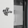 Металлическая табличка на дверь офиса для дома и бизнеса – Художественное настенное украшение с современным шрифтом | Черные офисные таблички для стен, 9" x 7"