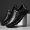Высококачественная мужская кожаная обувь, деловая повседневная обувь без шнуровки