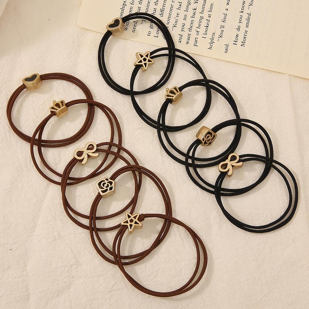 5Pcs Elegant Headband Hair Ring Head Rope Fashion Headwear For Girl Sweet Rubber Band Hair Accessories