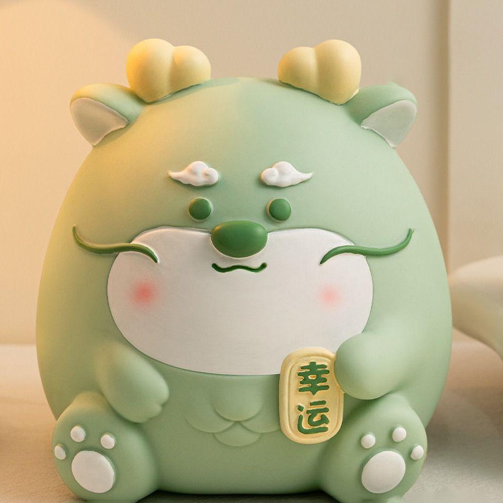 Adorable Dragon Coin Bank Unbreakable Money Saving Jar Desktop Doll Decor Cartoon Piggy Bank  Boys