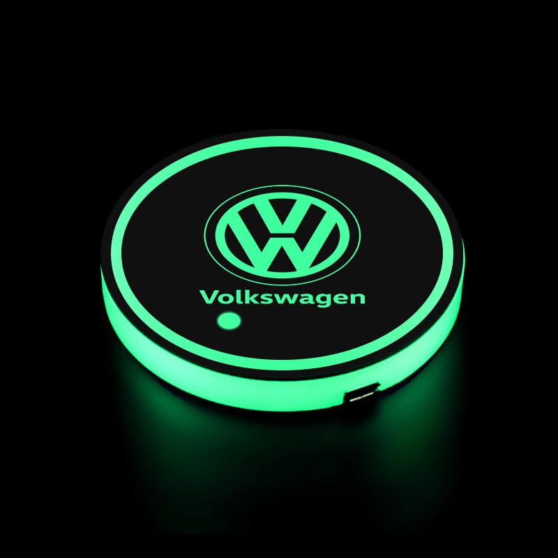 7 Color LED Car Cup Holder Light Luminous Coaster Water Cup Pad for Volkswagen VW Golf 6 7 MK4 TSI TDI Magotan B5 B6 B7 Touareg