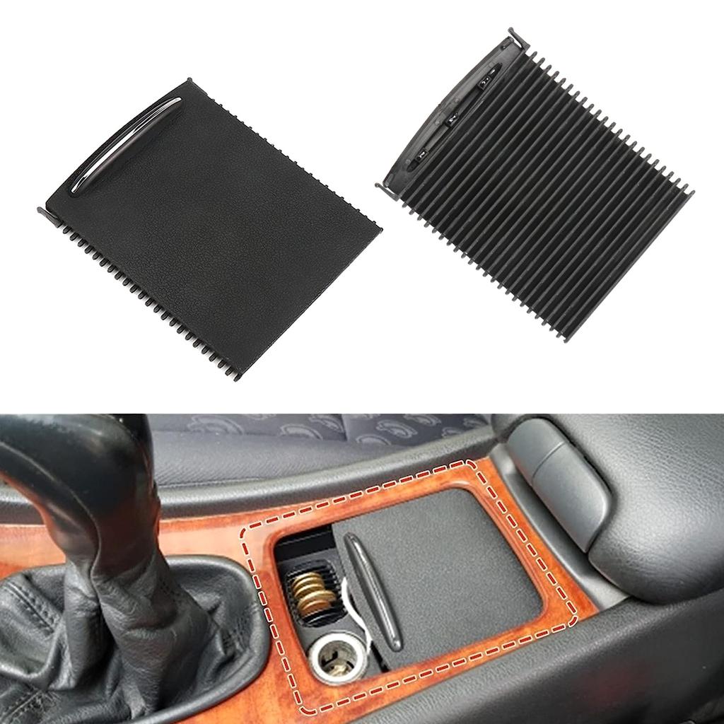 Car Center Console Sliding Shutter Cup Holder Roller Blind Cover Replace 2036800123 for C-Class W203 Interior Decoration