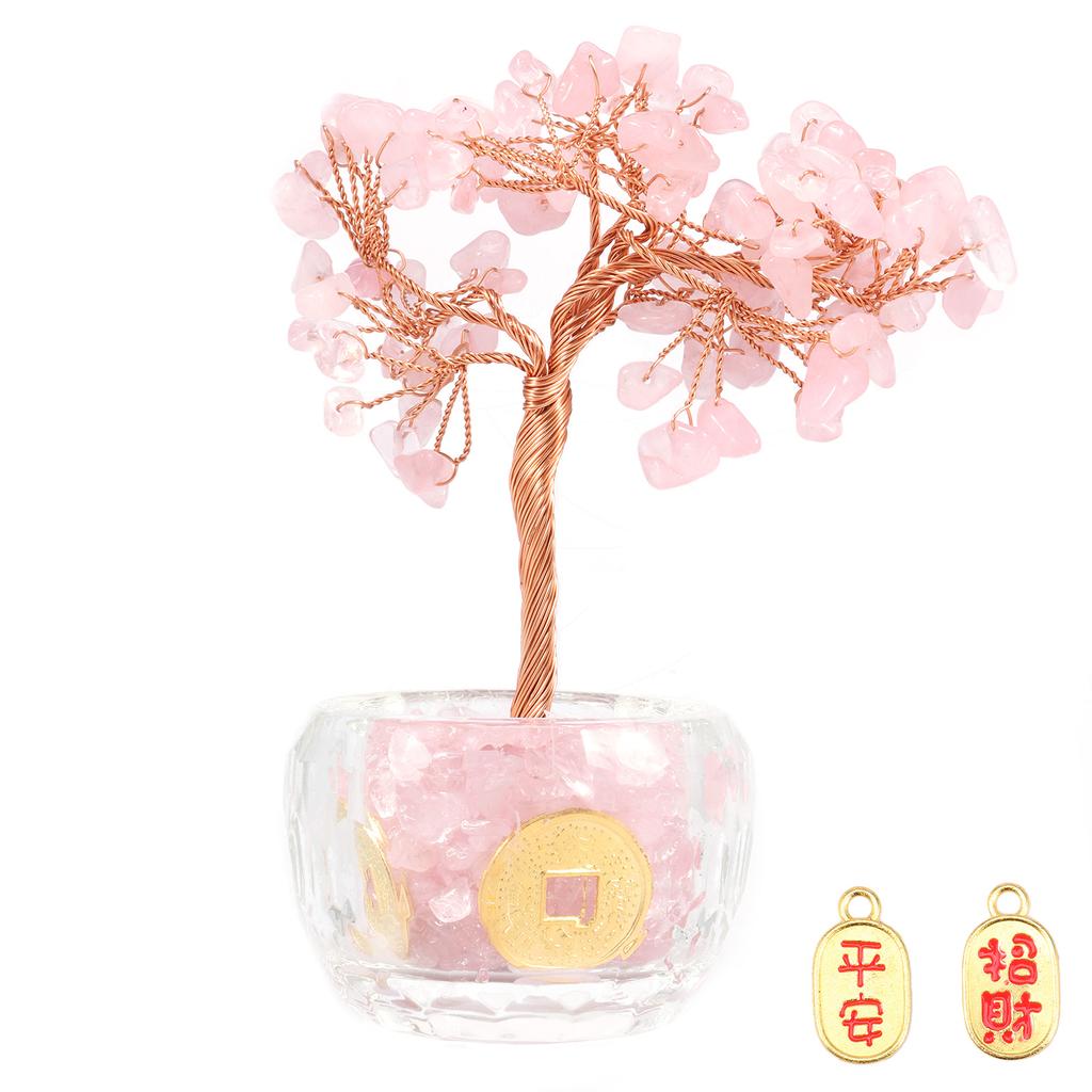 Künstlicher Kristallbaum Kreativer Kristallbaum Lebens-Bonsai-Dekor Kristalle Steine Werde reich Bäume für Büro Wohnzimmer Heimdekoration