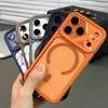 Роскошный мягкий бампер для Magsafe Прозрачный акриловый чехол для iPhone 17 Pro Max Air 16 Funda 15 14 13 12 Pro Max 11 Ударопрочная жесткая крышка