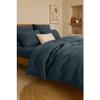 Drap-housse - 140 x 190 cm - Gaze de coton lavé - Bleu foncé - Bonnet 30 cm