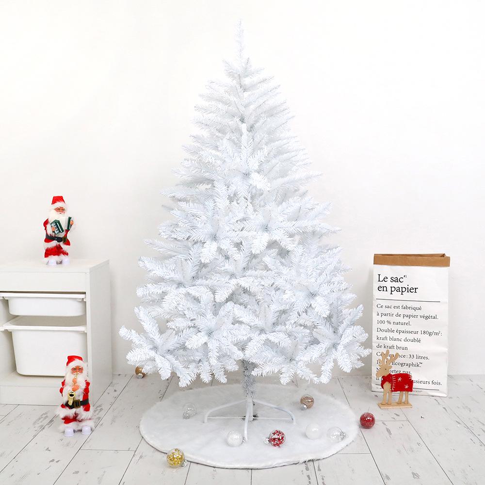 LED Luminous White Christmas Tree with Encrypted PVC and Bullet Head Design