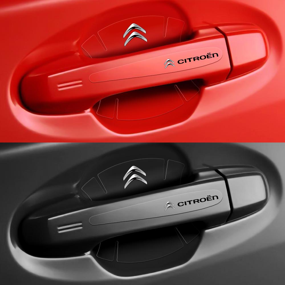 AXSR8 4/8Pcs Car Door Anti-scratch Protective Handle Bowl Sticker for Citroen Celysee Cactus Picasso Jumpy C4 C3 C5 C1 C2 Berlingo