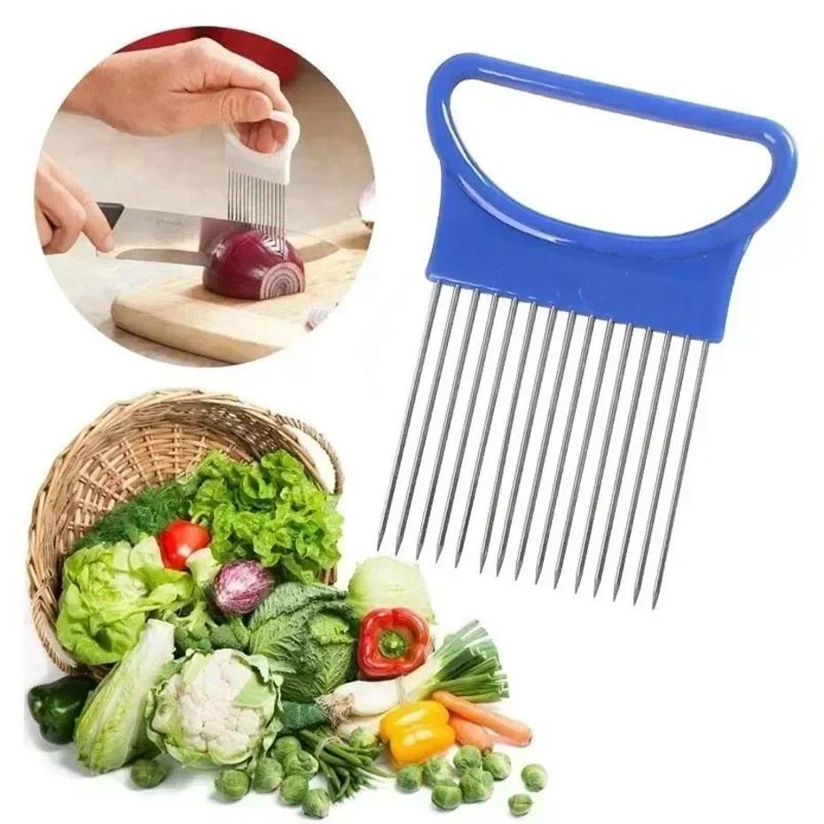 1 Pcs Vegetable Fruit Beef Onion Slicer Cutter Stainless Steel Meat Needle Kitchen Household Accessories Tools Random Color