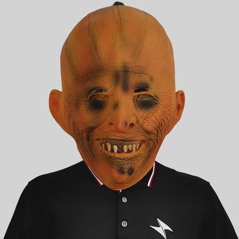 Страшная Светящаяся Тыквенная Голова Латексная Маска для Хэллоуина, Костюмированных Вечеринок и Фестивалей