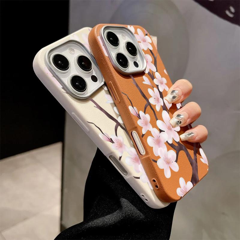 Чехол для телефона с узором личи для iPhone 11 12 13 14 15 16 17 Pro Max XS XR X 7 8 Plus 16E Air с цветочным принтом Мягкий силиконовый чехол